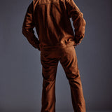 "Dolby" Synth Suede Jacket (Brown)