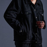 "Dolby" Synth Suede Jacket (Black)