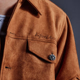 "Dolby" Synth Suede Jacket (Brown)
