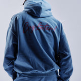 "Cry Later" Hoodie (Clay Blue)