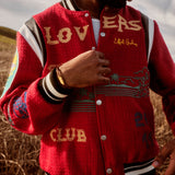 "Lovers" Surf Club Varsity Letterman Jacket (True Red)