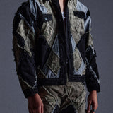 "Pantages" Argyle Camo Trucker Jacket (Black Camo)