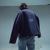 "Relly" Mohair Work Jacket (Navy/Mohair)