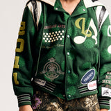 "Orwell" Letterman Jacket (Green)