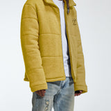 "Modular" Knitted Puffer Jacket (Goldenrod)