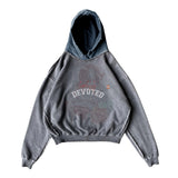 "Pep Rally" Two-Toned Reverse Stitch Hoodie (Blue)