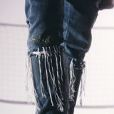 "Emma" Curtain Fringe Denim (Blue Wash)