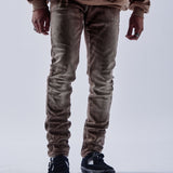 "Rehearsal" Core Denim (Slim) (Brown)
