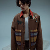 "Relly" Mohair Work Jacket (Brown/Mohair)