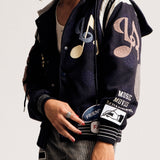 "Orwell" Letterman Jacket (Navy)