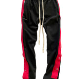 Alexander Snap Track Pants (Black/Red)