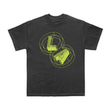 "Wireframe" Tee (Washed Black/Lime)